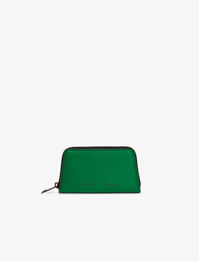 Front image of Trapeze Zip Compact Wallet in palm