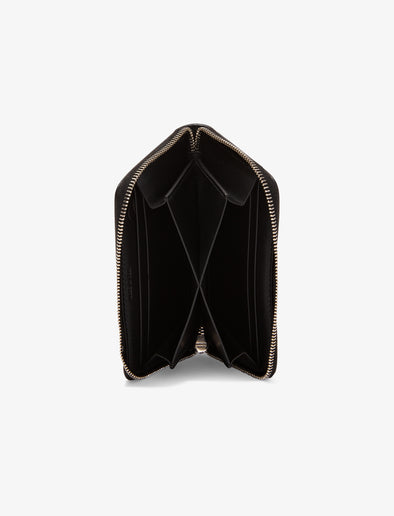 Interior image of Trapeze Zip Compact Wallet in palm