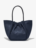 Back image of XL Ruched Tote in DARK NAVY