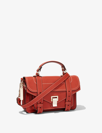 Side image of Topstitch PS1 Tiny Bag in CEDAR