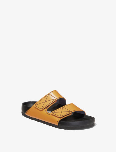 Proenza Schouler back 3/4 image of Arizona PS EXQ NL in OCHRE