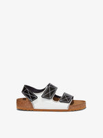 Proenza Schouler side image of Milano PS NL Black White Birkenstock collaboration in black/white