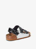 Proenza Schouler back 3/4 image of Milano PS NL Black White Birkenstock collaboration in black/white