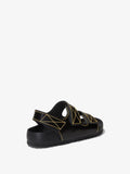 Back 3/4 image of Milano PS EXQ NL Black- Narrow in BLACK