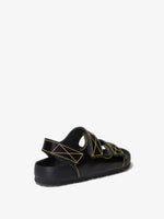 Back 3/4 image of Milano PS EXQ NL Black- Narrow in BLACK