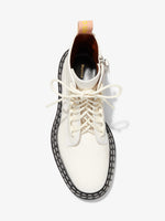 Aerial image of Lug Sole Combat Boots in WHITE