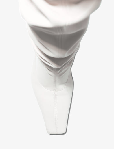 Aerial image of Trap Over the Knee Boots in White