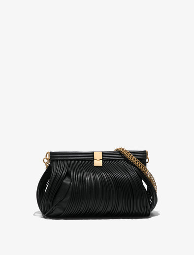 Back image of Rolo Frame Clutch in BLACK