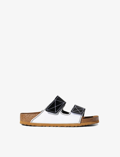 Proenza Schouler side image of Arizona PS EXQ Berlin Birkenstock collaboration in White/Black