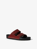 Front 3/4 image of Birkenstock X Proenza Schouler Arizona Slides in Luggage