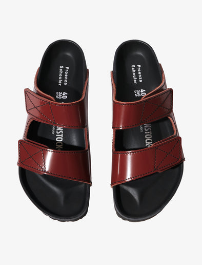 Aerial image of Birkenstock X Proenza Schouler Arizona Slides in Luggage