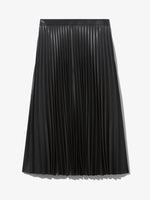 Still Life image of Faux Leather Pleated Skirt in BLACK