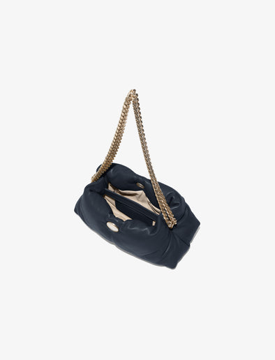 Aerial image of Small Puffy Chain Tobo Bag in DARK NAVY