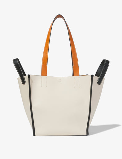 Back image of Large Mercer Leather Tote in VANILLA