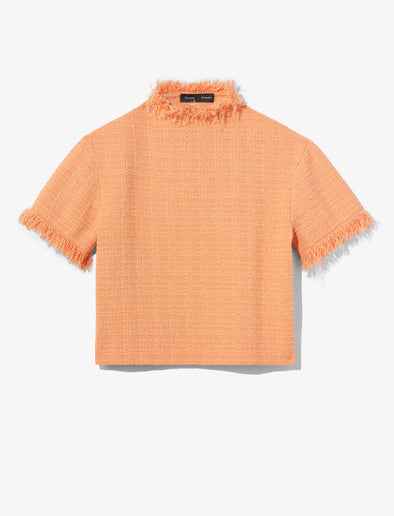 Still Life image of Viscose Jacquard Top in CORAL