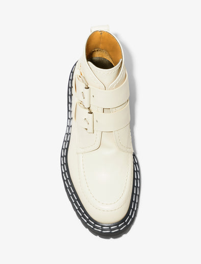 Aerial image of Lug Sole Buckle Boots in Natural