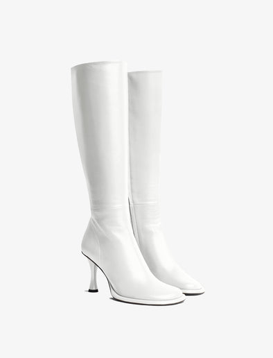 3/4 Front image of Pipe Boots in Cream.jpg