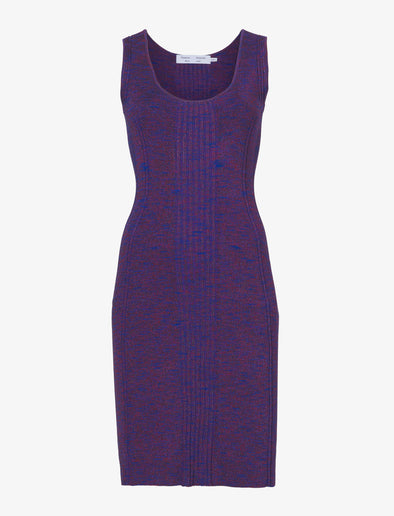 Still Life image of Melange Rib Tank Dress in RED/BLUE