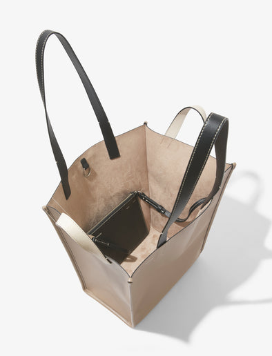 Back image of XL Mercer Leather Tote in CLAY