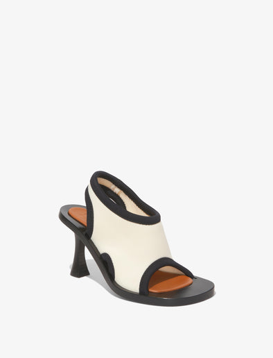 Front 3/4 image of STRETCH LEDGE SANDALS in PARCHMENT