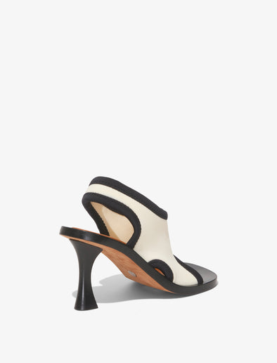 Back 3/4 image of STRETCH LEDGE SANDALS in PARCHMENT