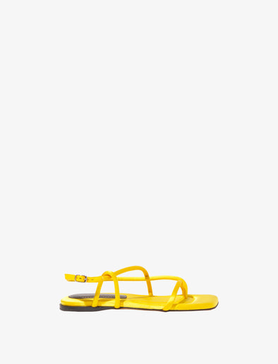 Front image of Square Strappy Sandals in YELLOW
