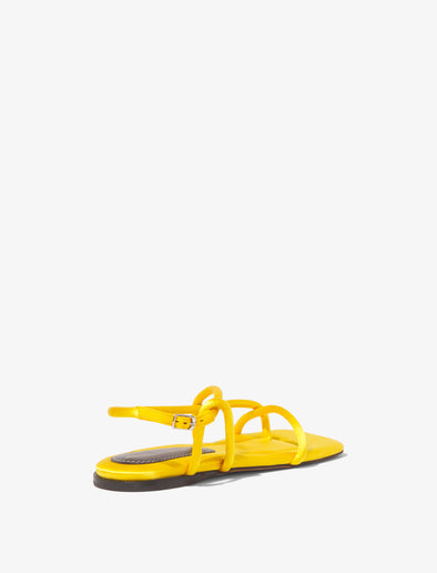 3/4 Back image of Square Strappy Sandals in YELLOW