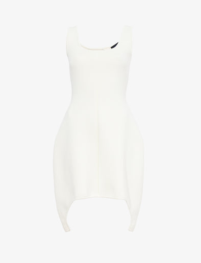 Still Life image of Compact Viscose Knit Sculpted Dress in ECRU