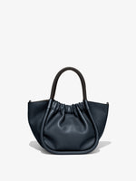Back image of Small Ruched Crossbody Tote in DARK NAVY