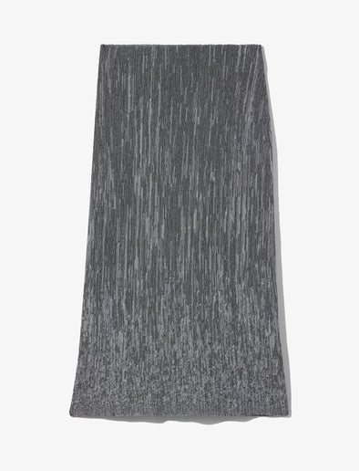 Flat image of Melange Knit Midi Skirt in black/white