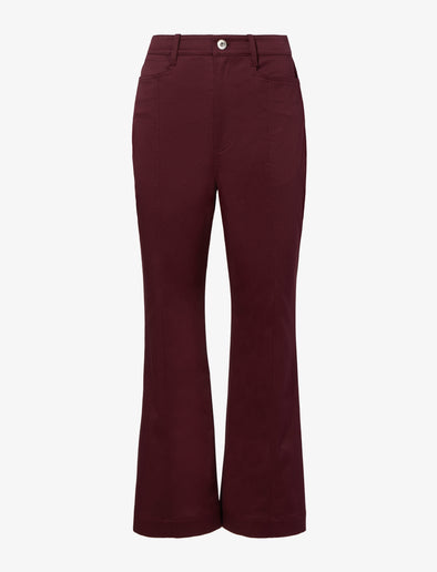 Still Life image of Cotton Twill Cropped Pants in PLUM