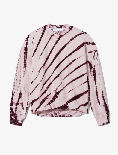 Still Life image of Tie Dye Sweatshirt in LIGHT PINK/PLUM
