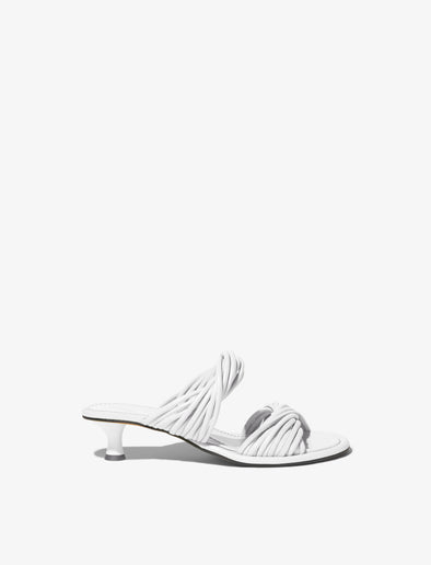 Side image of Pipe Slide Sandals in WHITE