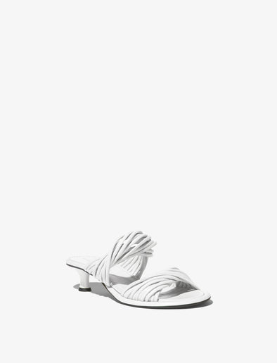 Front 3/4 image of Pipe Slide Sandals in WHITE