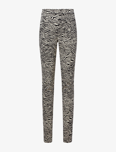 Still Life image of Stretch Zebra Jacquard Pants in BLACK/ECRU