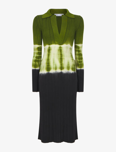 Still Life image of Dip Dye Knit Dress in LEAF/BLACK