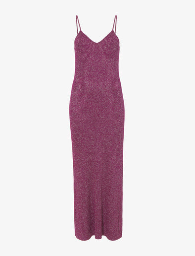 Still Life image of Lurex Maxi Dress in MAGENTA/SILVER