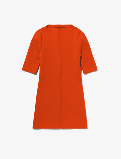 Still Life image of Compact Viscose Knit Top in TANGERINE