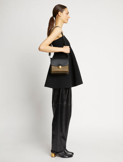Proenza Schouler image of model wearing Multi Dia Day Bag in truffle/black