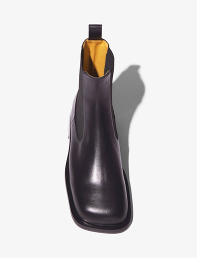 Aerial image of Square Chelsea Boots in Black