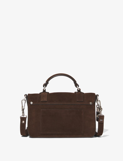 Back image of Suede PS1 Tiny Bag in DARK CHOCOLATE