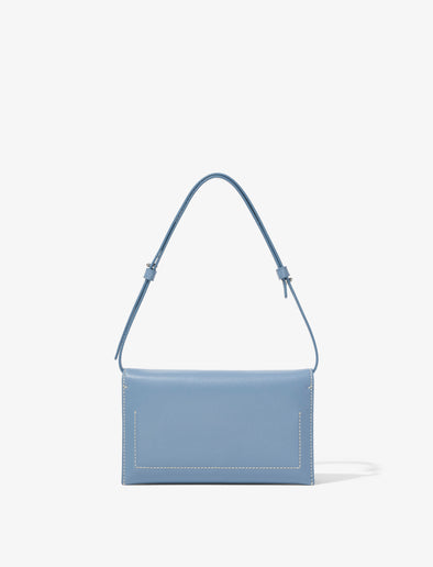 Back image of Small Accordion Flap Bag in DOVE GREY