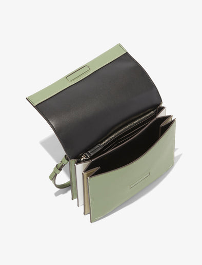 Aerial image of Accordion Flap Bag in ARTICHOKE
