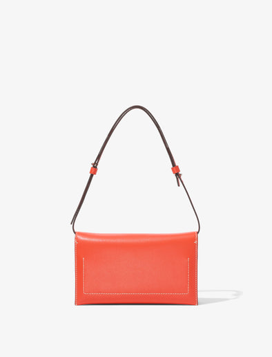 Back image of Small Accordion Flap Bag in VERMILLION