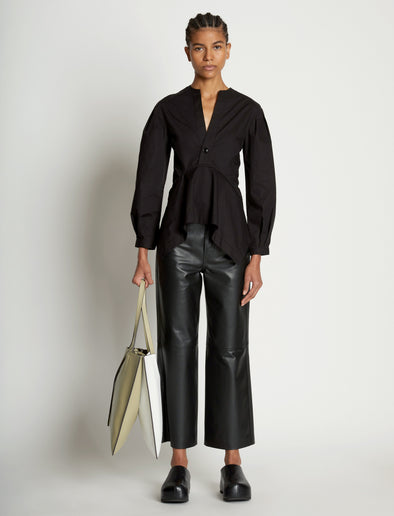 Image of model wearing Twin Tote in STONE