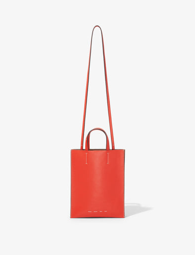 Side image of Small Twin Tote in VERMILLION