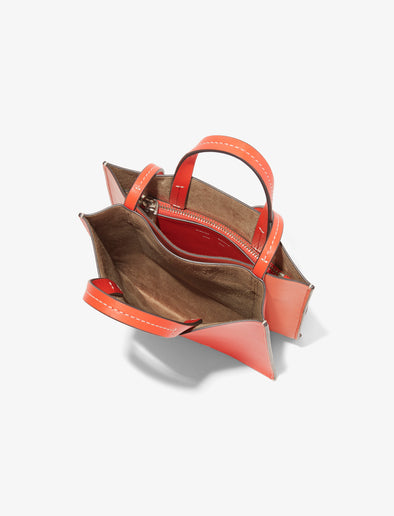Aerial image of Small Twin Tote in VERMILLION