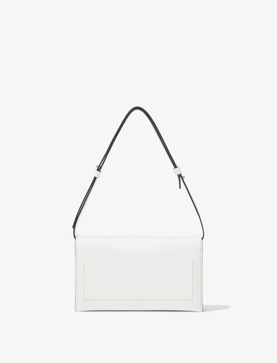 Back image of Small Accordion Flap Bag in OPTIC WHITE