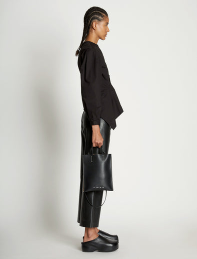 Image of model wearing Small Twin Tote in BLACK