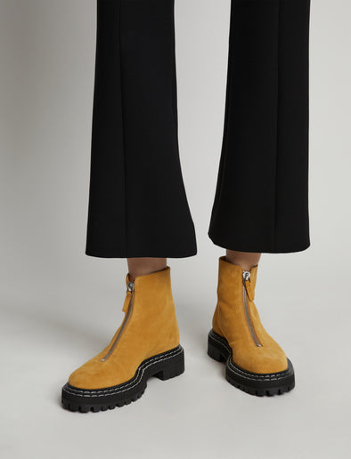 Aerial image of Lug Sole Zip Boots in Light/Pastel Brown